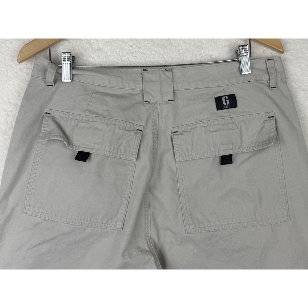 Guess Jeans Cargo Pants Mens 34x28 Gray Cotton Canvas Relaxed Fit Baggy Vintage - Picture 7 of 14